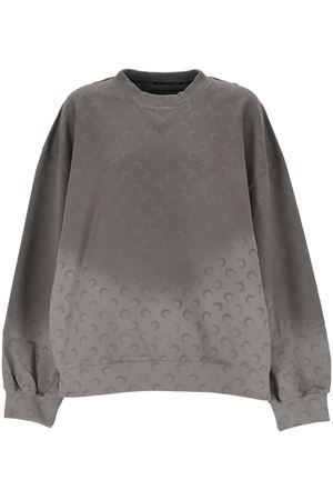 Grey cotton crew-neck sweatshirt MARINE SERRE | UST022ACJER0073GR90